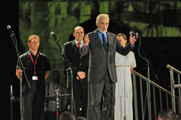 Program svečanog otvaranja 55. festivala igranog filma u Puli; Christopher Lee, počasni gost 55. festivala, u govoru zahvala na Nagradi za životno djelo