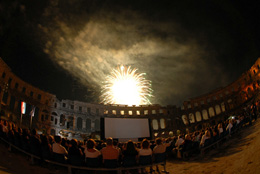Otvaranje 55. festivala igranog filma u Puli - vatromet